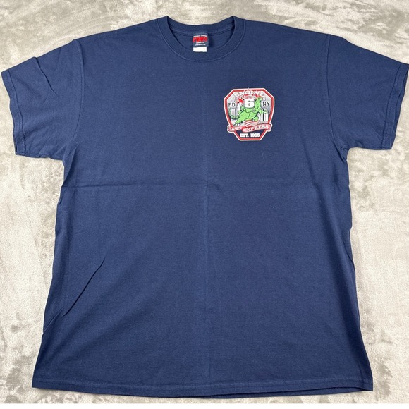 FDNY Products Other - FDNY Engine Company 5 14th Street Express Navy Blue Graphic T-Shirt Mens XL